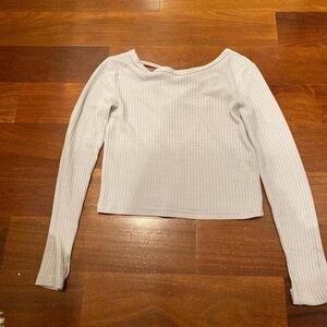 Women's White Long Sleeve Top